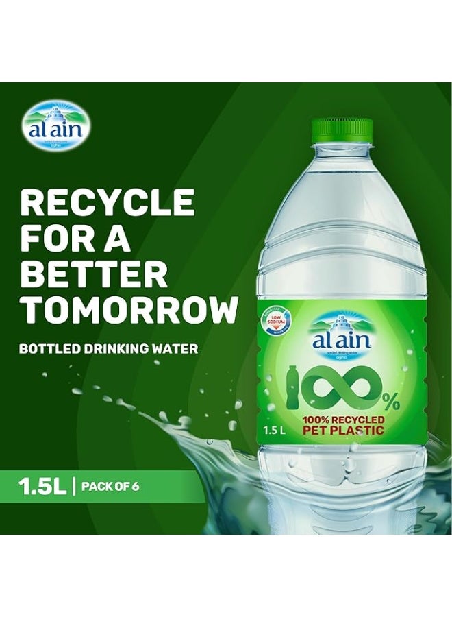 Al Ain Recycled PET Bottled Water – 6 Piece x 1.5L - Image 4